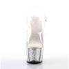 Pleaser - ADORE708G Sandale à bride à la cheville, Pole dance chaussures - Chaussures de pole dance - Transparent/Couleur argent Product image